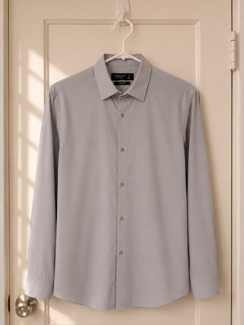 Primary Men's Grey Dress Shirt Medium 15.5